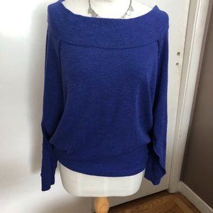 Free People royal blue knit top